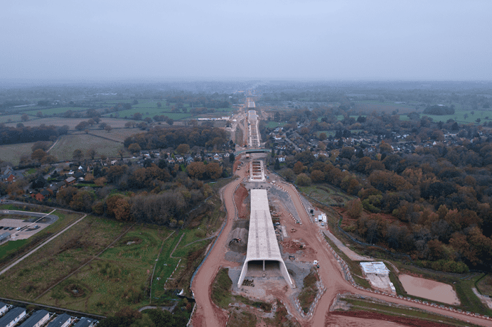 Image: Aerial view of Burton Green Tunnel