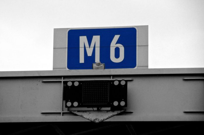 A northbound M6 carriageway closed
