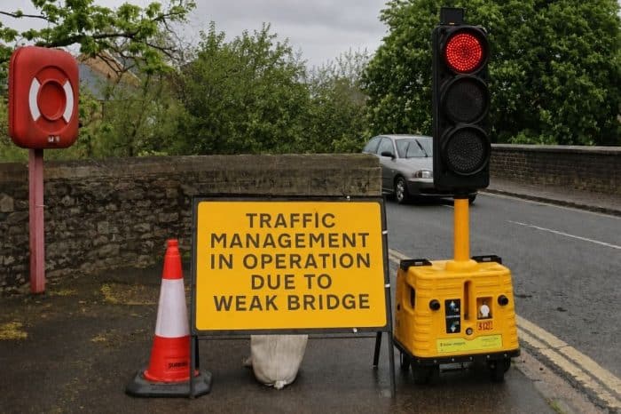 A Hereford bridge closure has pushed a one-way system onto nearby streets